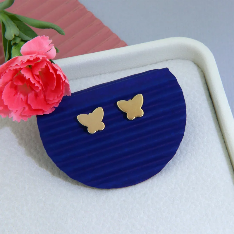 Cercei Stud Aur Galben 14k Fluturi - Eleganta in zbor