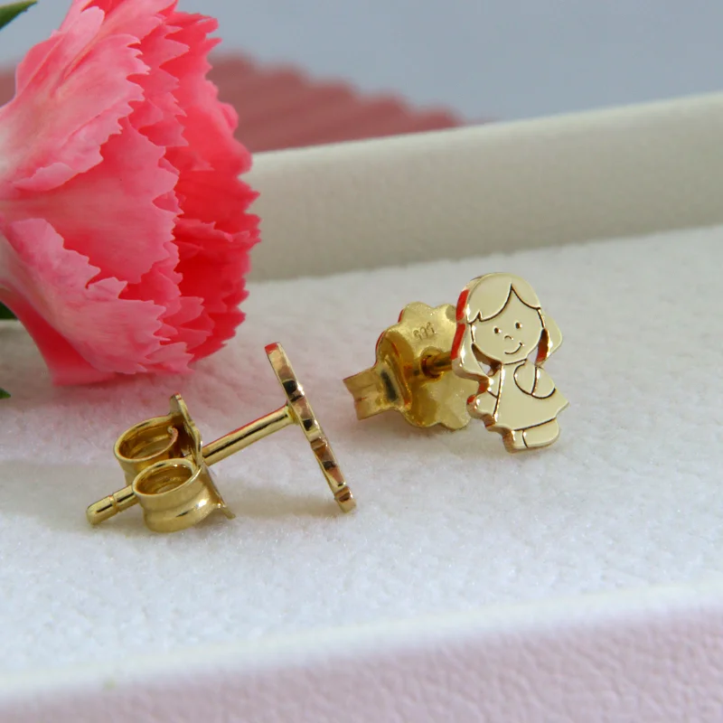 Cercei Stud Aur Galben 14k – Baby Girls - Darul Vietii