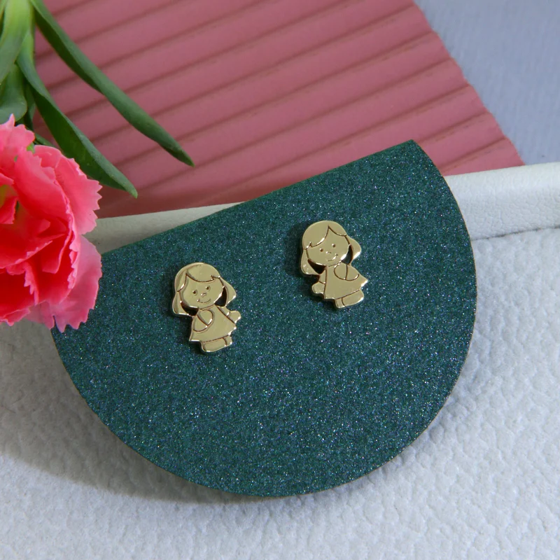 Cercei Stud Aur Galben 14k – Baby Girls - Darul Vietii