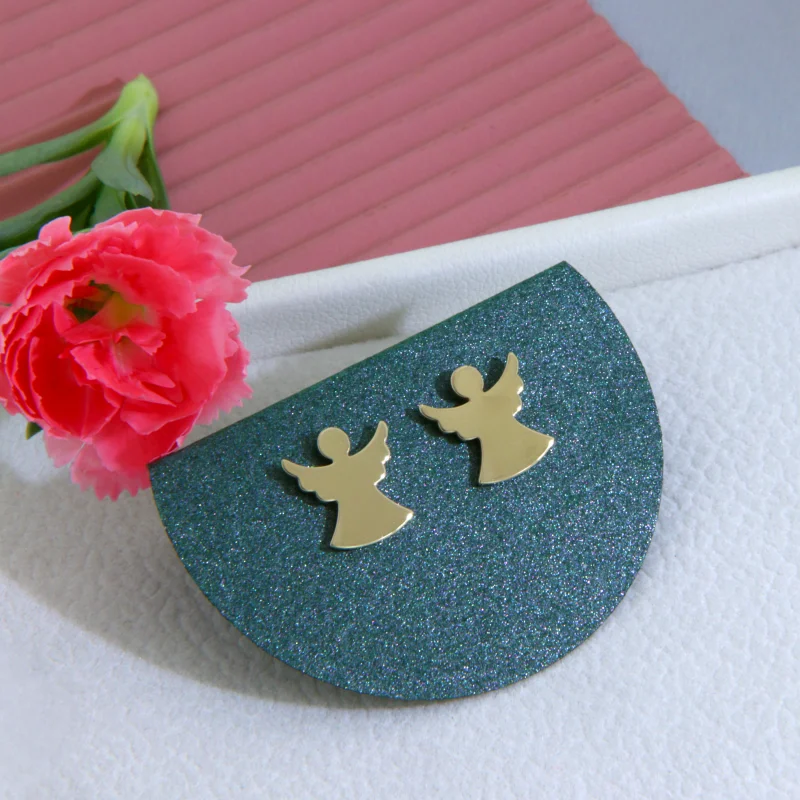 Cercei Atud Aur Galben 14k Ingerasi - Protectie si Lumina