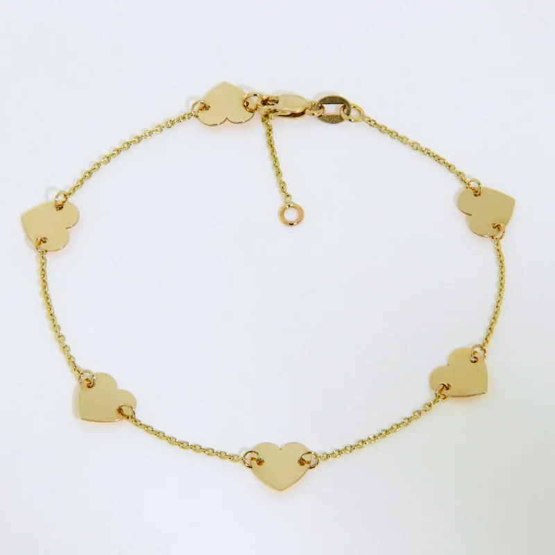 Bratara Lant Aur 14k Inimi Hearts