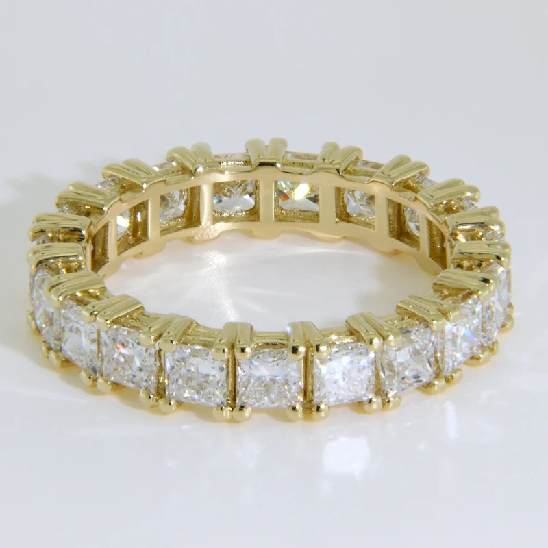Inel Eternity Aur 14k Diamante Laborator Princess Cut
