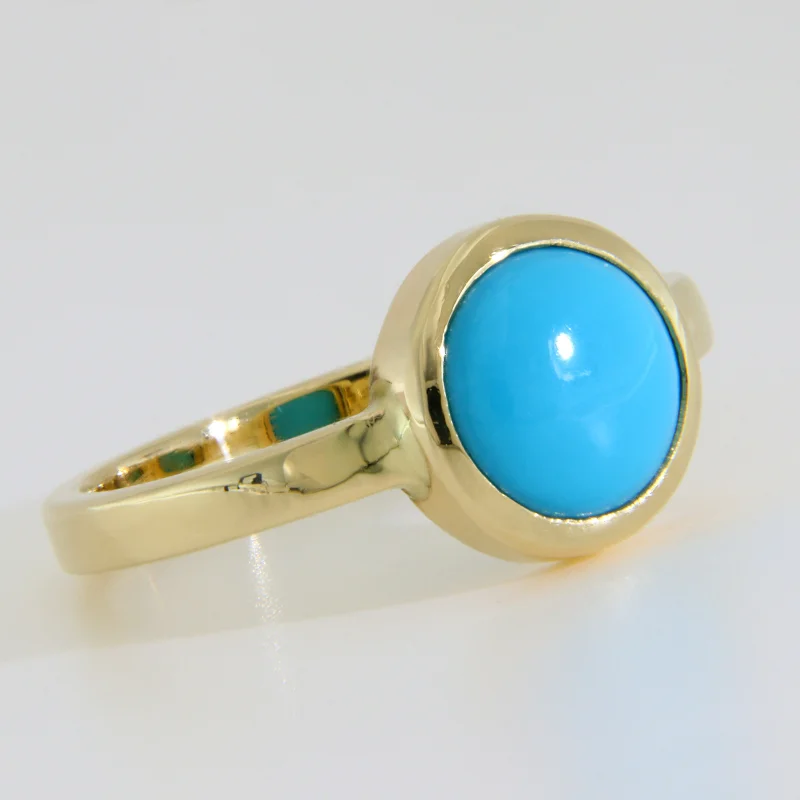Inel Aur 14k Turcoaz Natural din mina Sleeping Beauty - Modern si Armonios