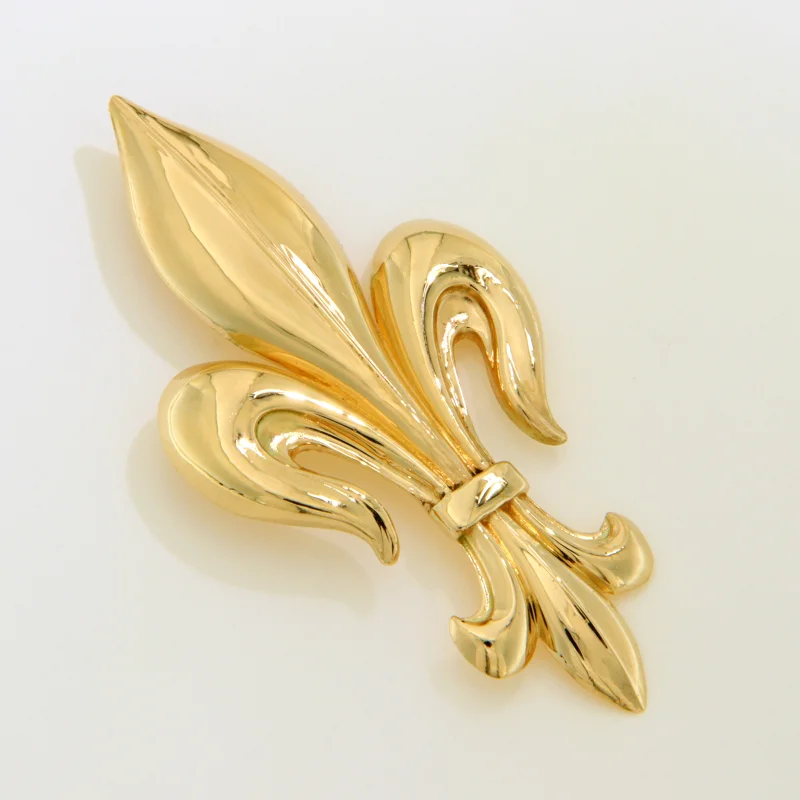 Pandantiv cu Anou Ascuns Aur Galben 14k Fleur-de-lis - Noblete si Rafinament