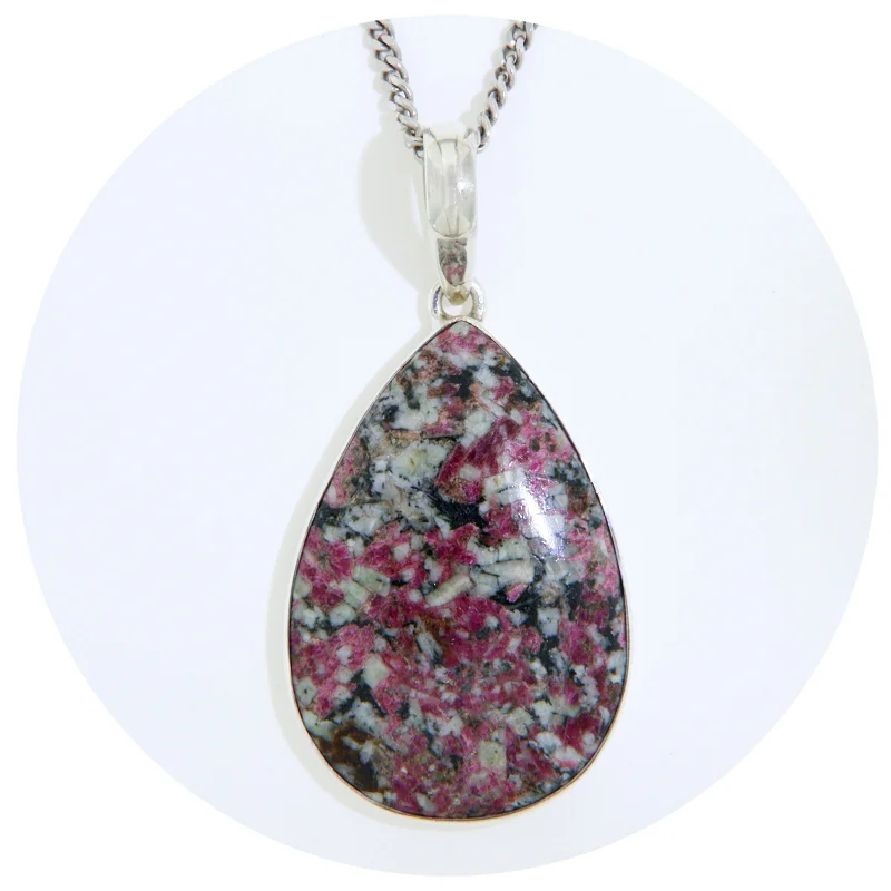 Pandantiv Argint 925 Eudialit Natural - Energie Vitala