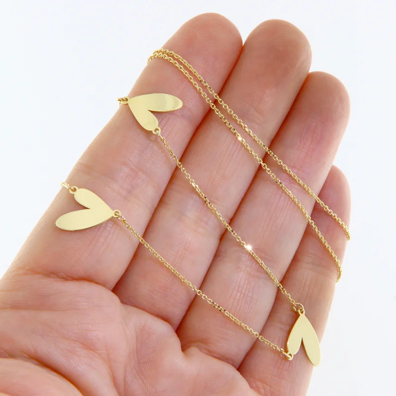  Colier Aur 14 k Inimi Hearts - Romantic si Modern