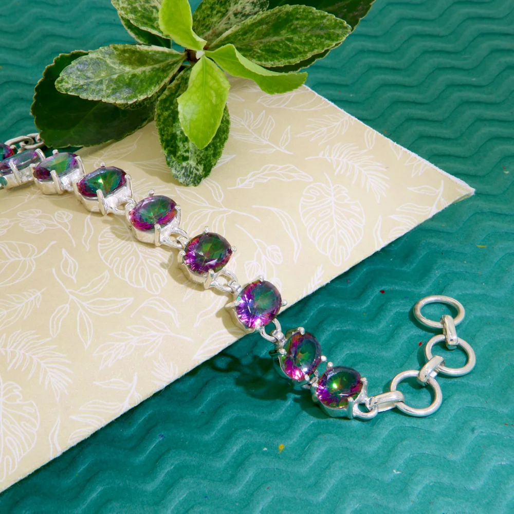 Bratara Argint 925 Topaz Mistic - Statement, Spectaculoasa