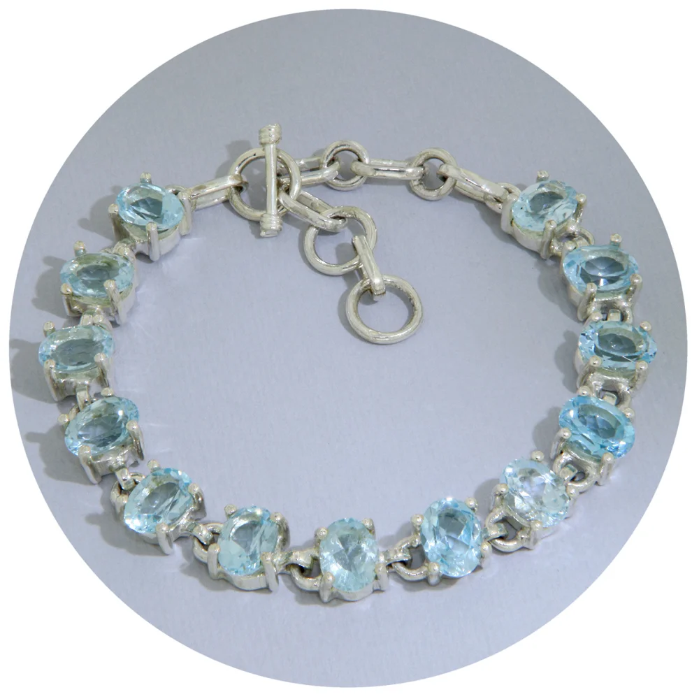  Bratara Argint 925 Topaz Natural | Armonie si Eleganta