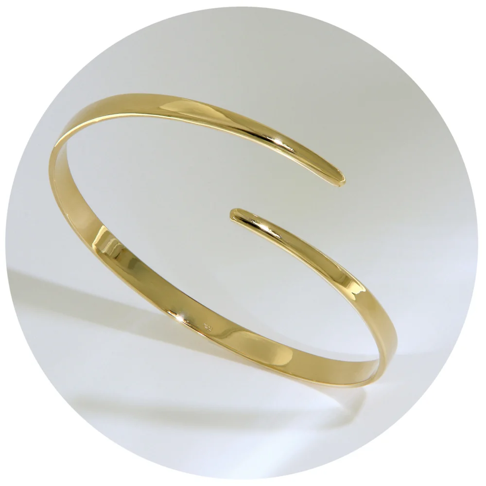 Bratara Contemporany Deschisa Aur Galben 14 k