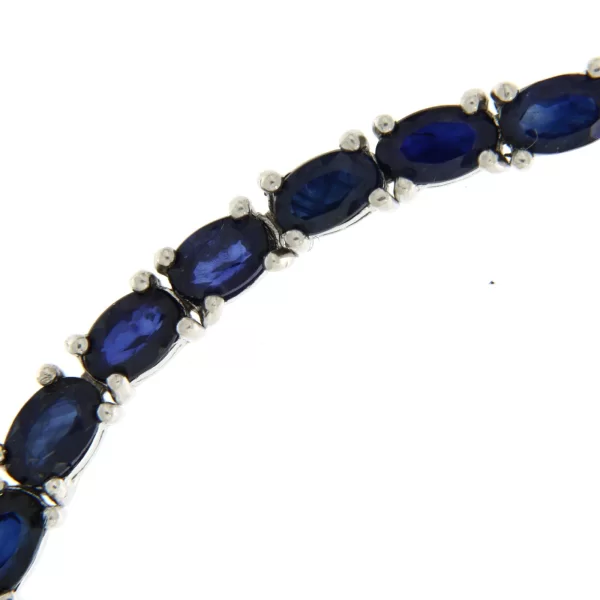 Bratara tennis Argint 925 Placat cu Rodiu Safir 14.95 carate -  Rafinat si Sofisticat