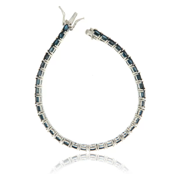 Bratara tennis Argint 925 Placat cu Rodiu Topaz London Natural - Eleganta si Rafinata
