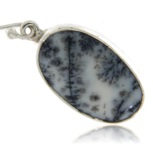 Cercei Argint 925 Agat dendritic Natural - Fereastra naturii