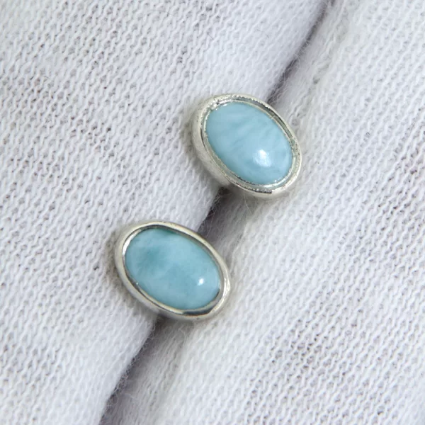 Cercei Argint 925 Larimar Natural - Eleganta Oceanica