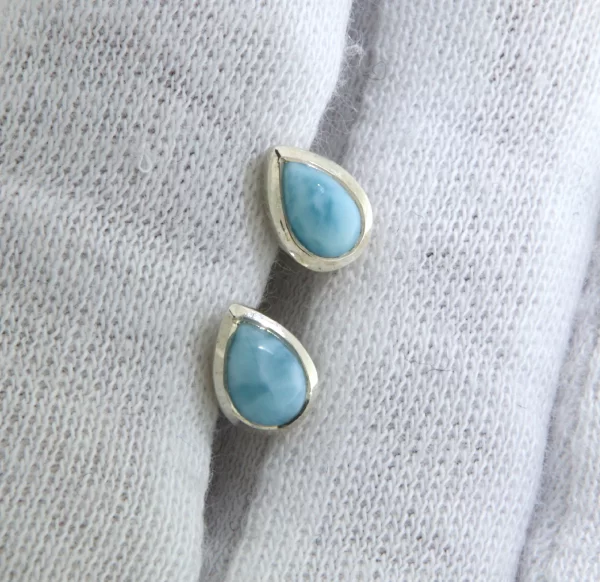 Cercei Argint 925, Piatra Naturala Larimar Para - Rafinament si Calm