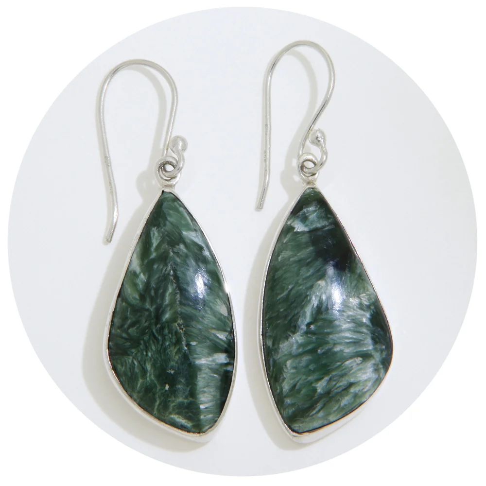 Cercei Argint 925 Serafinit Natural - Eleganta si Unicitate