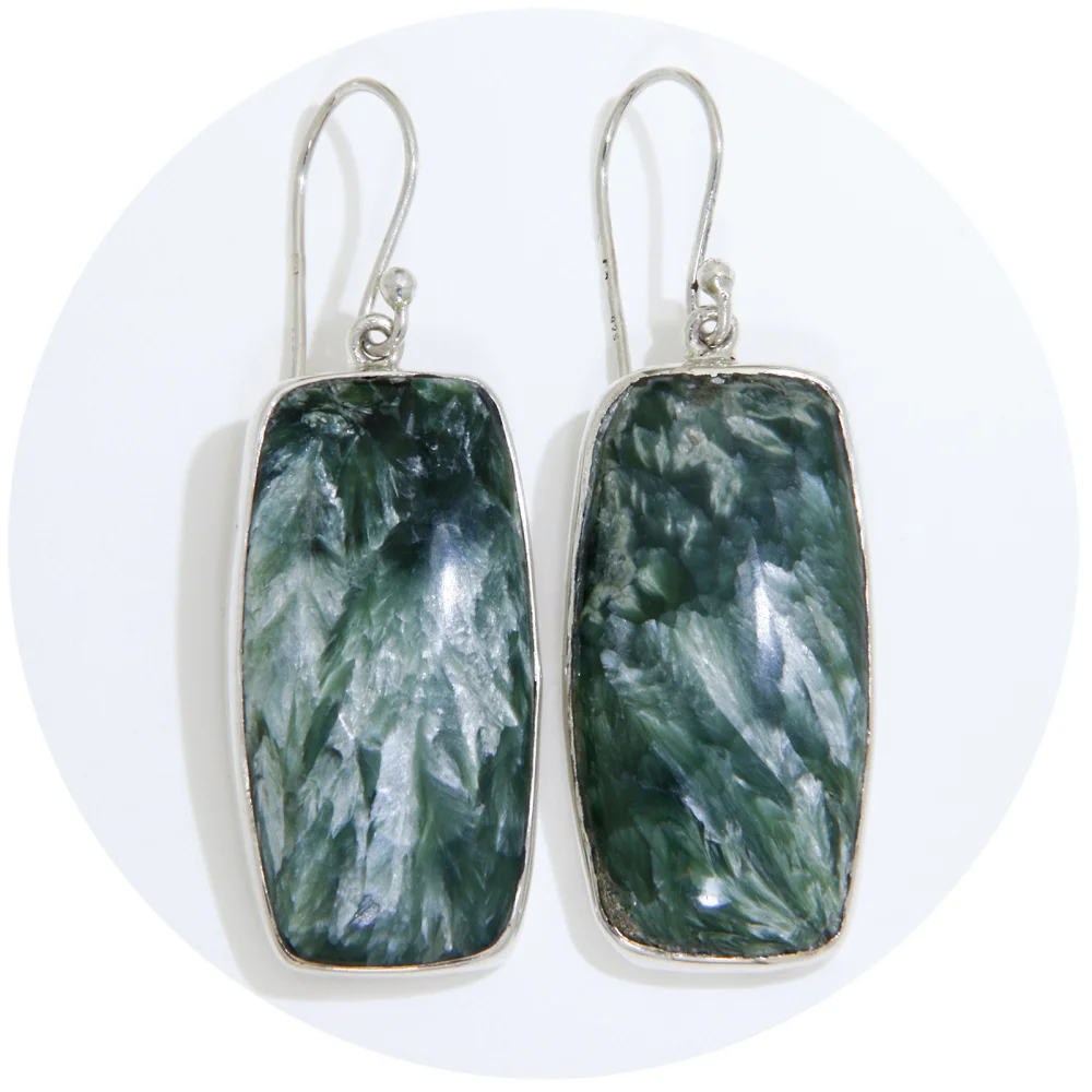  Cercei Argint 925 Serafinit Natural - Mister si Profunzime