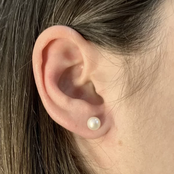 Cercei Aur 14K cu Perla Naturala de Cultura - Eleganta Clasica