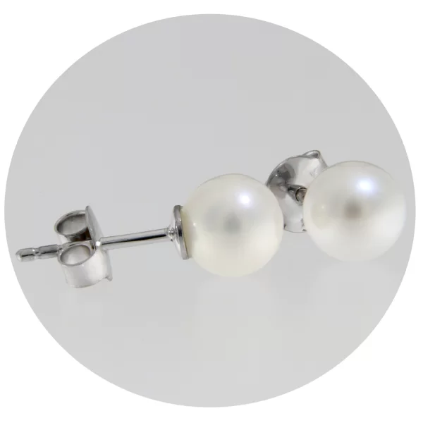 Cercei Aur 14K cu Perla Naturala de Cultura - Eleganta Clasica