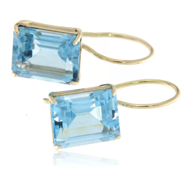 Cercei clasici Aurora Topaz - Maiestrie Manuala in Aur 14K