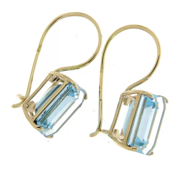 Cercei clasici Aurora Topaz - Maiestrie Manuala in Aur 14K