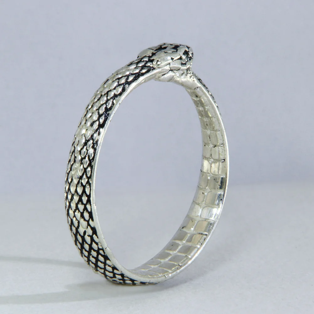 Inel Ouroboros Sarpe Argint 925 Oxidat | Eternitate