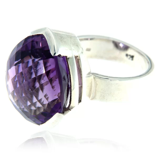 Inel Argint 925  Ametist natural - Eleganta si Stralucire