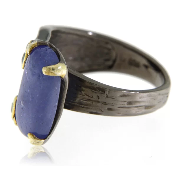 Inel Argint 925 cu Tanzanit si Topaz Natural - Armonie de Culori