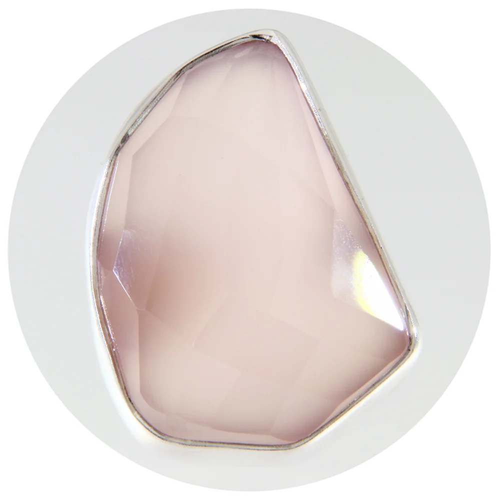 Inel Argint 925 Cuart roz fatetat Natural - Elegant si Subtil