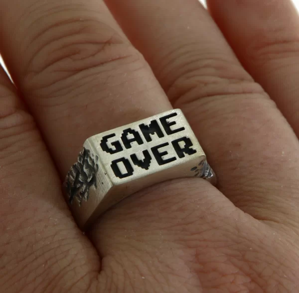 Inel Argint 925 Game Over Acid Melted - Fusion Modern