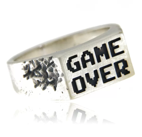 Inel Argint 925 Game Over Acid Melted - Fusion Modern