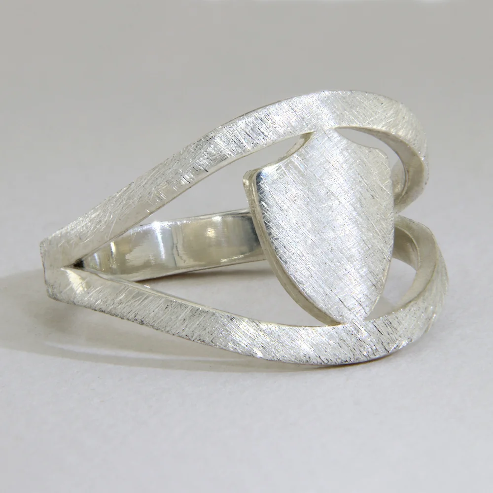 Inel Argint 925 Ice Mat Blazon Scut Protector