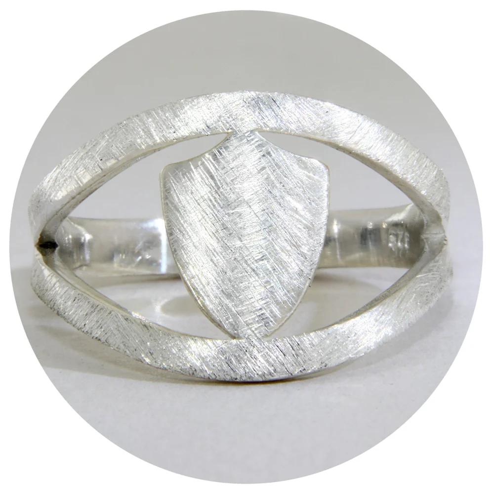 Inel Argint 925 Ice Mat Blazon Scut Protector