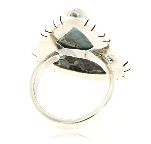 Inel Argint 925  Larimar natural - Eleganta Clasica