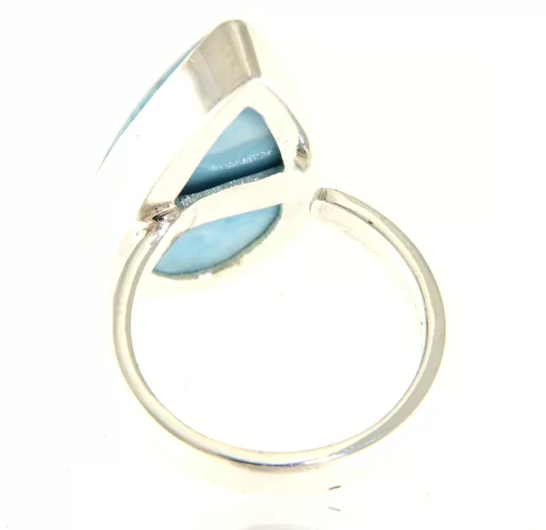 Inel Argint 925  Larimar natural - Peisaj Unic