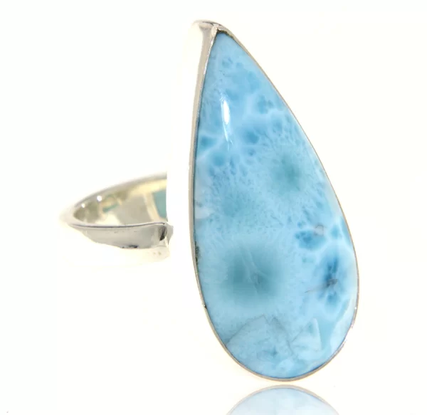 Inel Argint 925  Larimar natural - Peisaj Unic