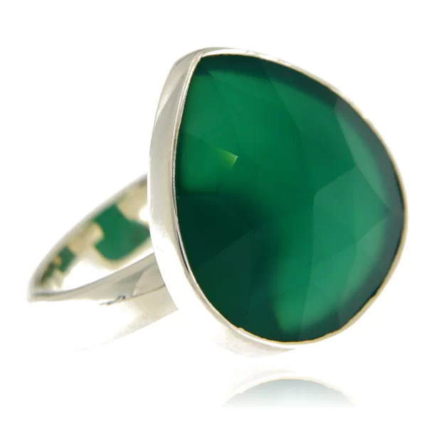Inel Argint 925 Onix Verde Natural - Stil si Putere