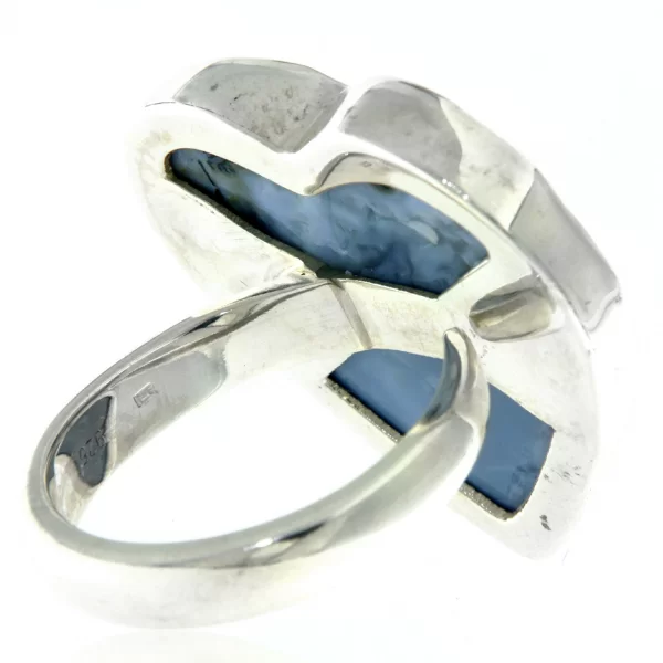 Inel Argint 925 Opal albastru Natural - Eleganta si Stralucire Oceanica