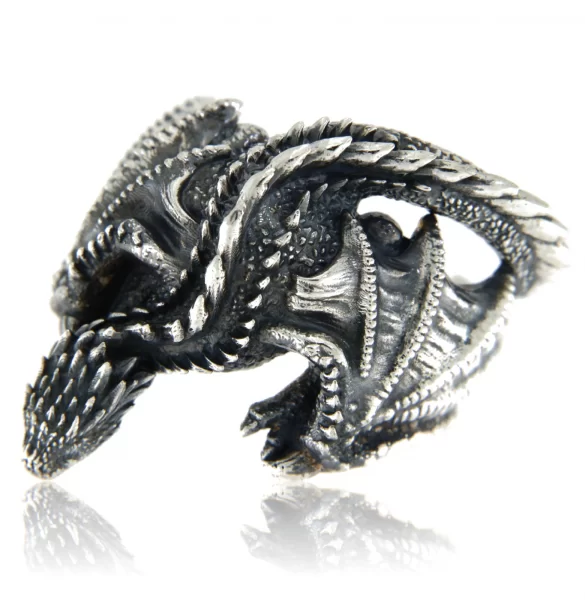 Inel Argint 925 Sculptat Forta Dragonului