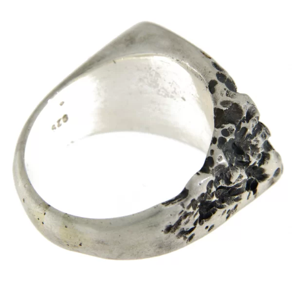Inel Argint 925  Textura Acid Melted Design Avangardist