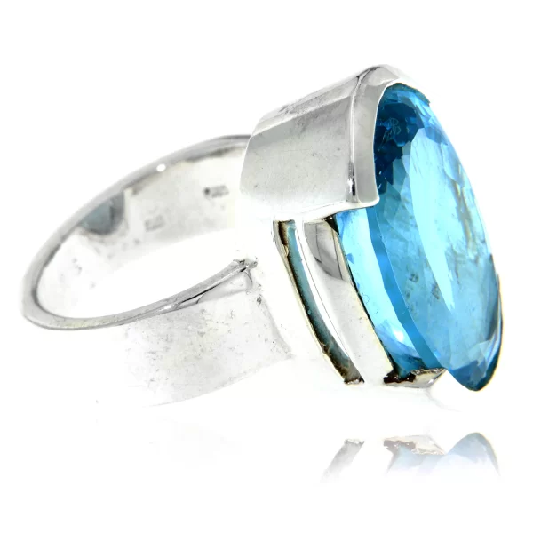 Inel Argint 925 Topaz Natural - Diafan si Stralucitor