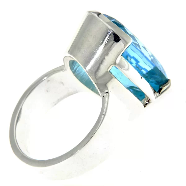 Inel Argint 925 Topaz Natural - Diafan si Stralucitor