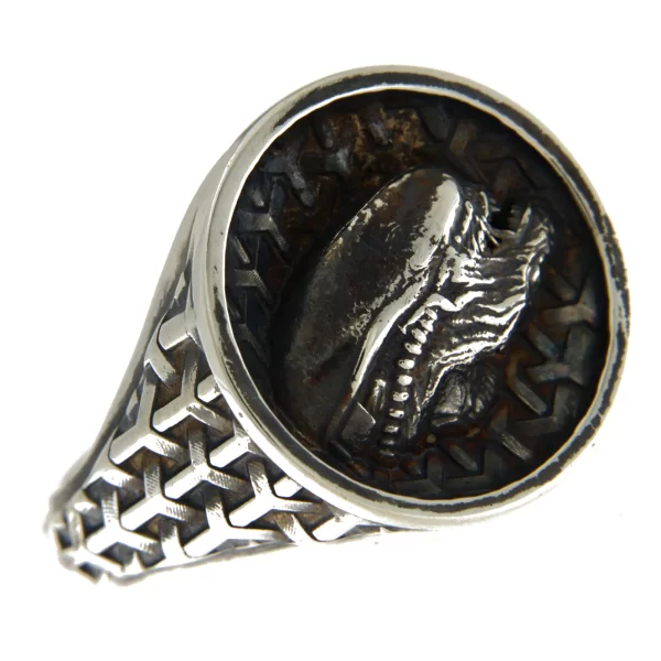 Inel Argint 925 Xenomorph Alien - Design Extraterestru