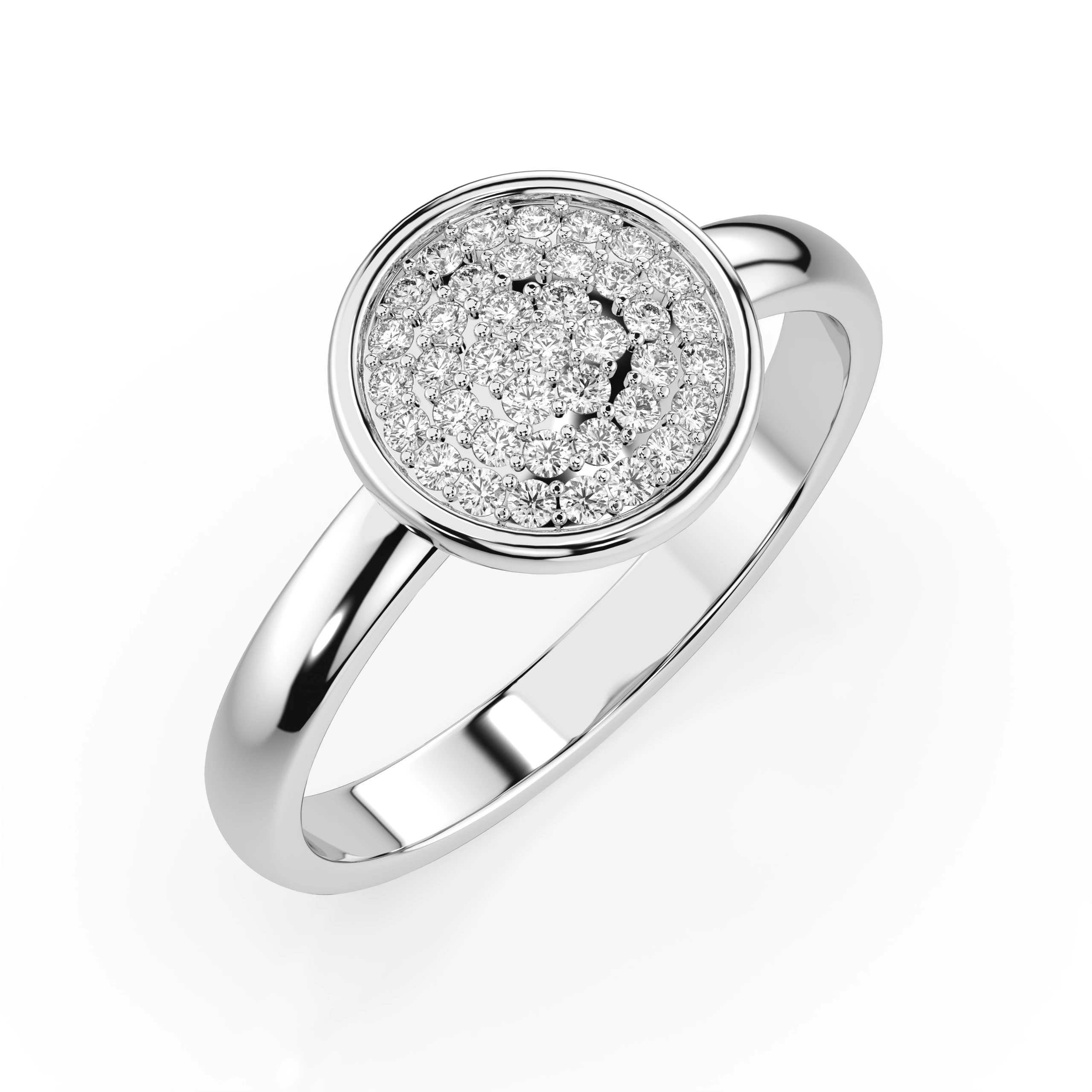 Inel de logodnă cu efect illusion din aur 14k cu diamante naturale, diamant central rotund de 0.23 ct, G/SI – Julietta Strălucitoare