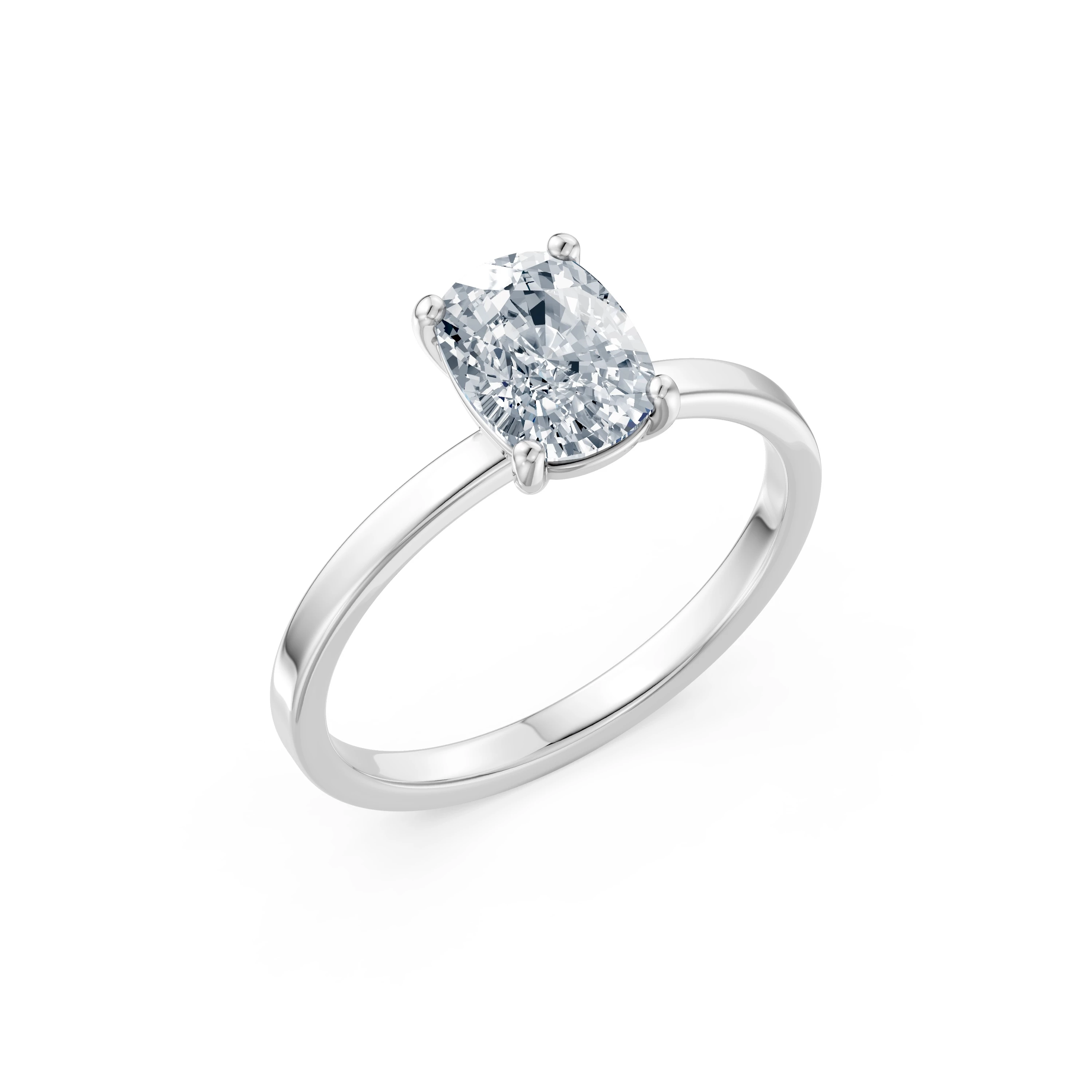 Inel de logodnă din aur cu diamant de laborator cushion de 1.5 ct D/VVS2 – Lausanne