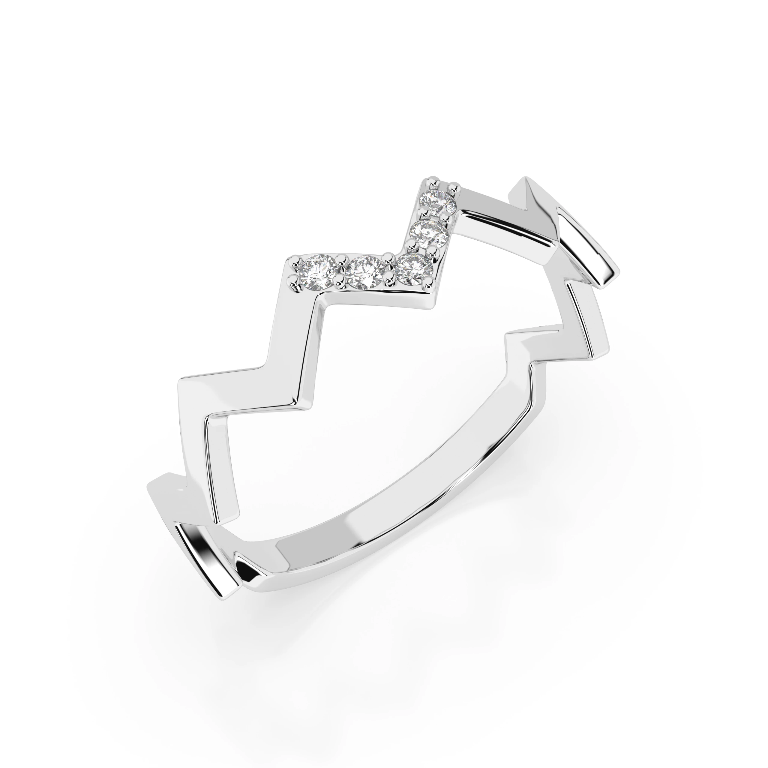 Inel de logodnă minimalist din aur 14k cu diamante naturale, diamant central rotund de 0.05 ct, G/SI – Florentina Rafinată