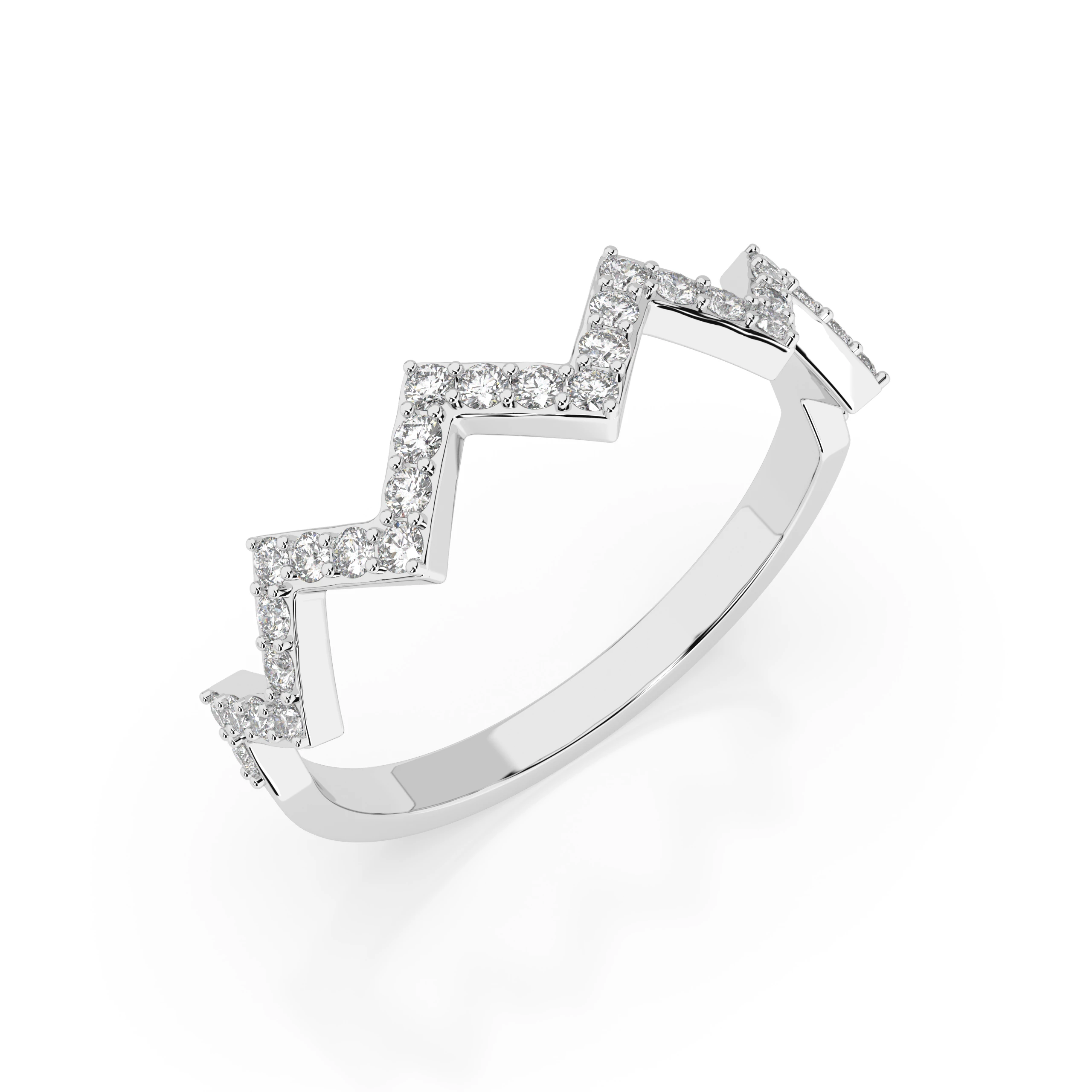 Inel de logodnă minimalist din aur cu diamante naturale, diamant central rotund de 0.26 ct, G/SI – Celestia Romantică