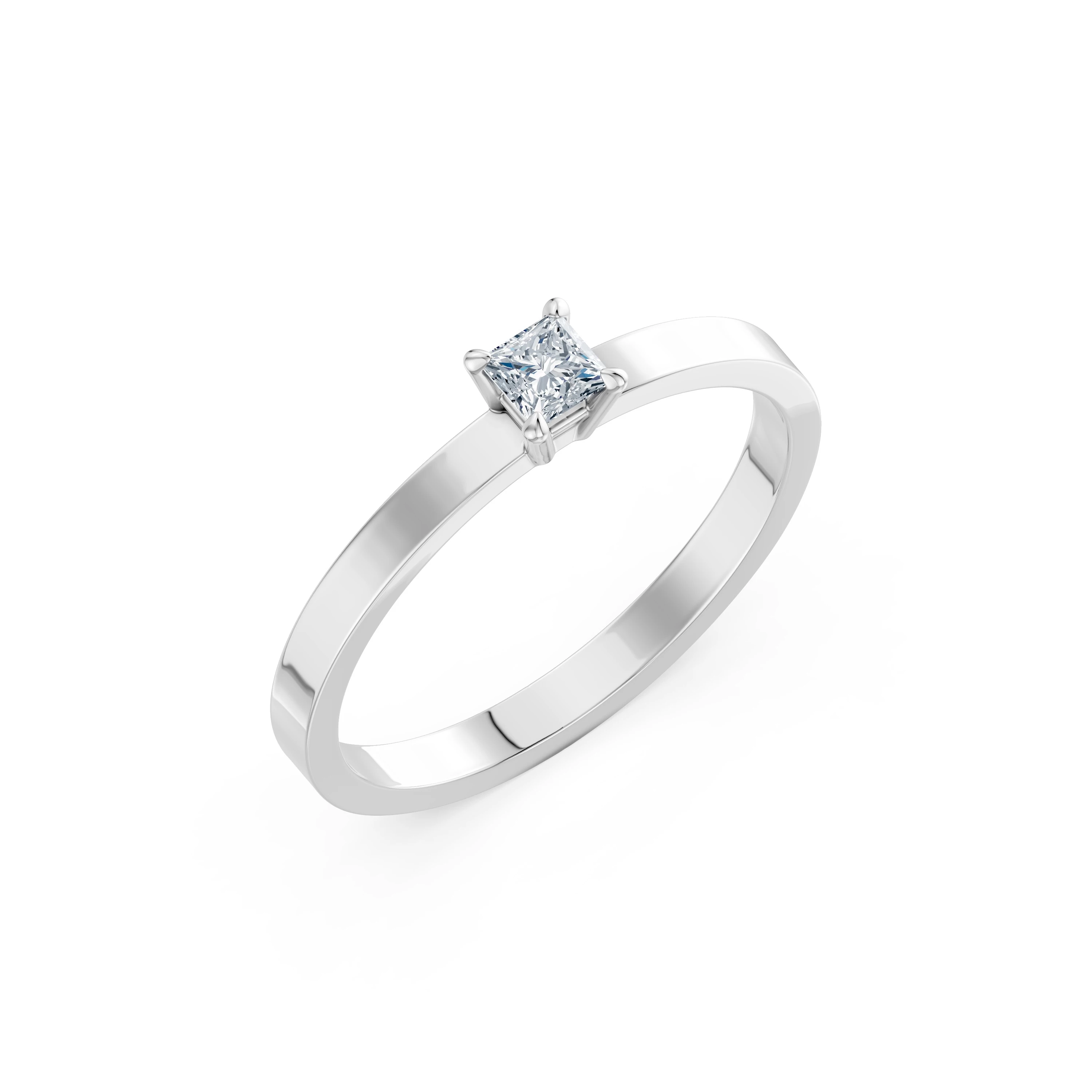 Inel de logodnă solitaire din aur 14k cu diamant natural, diamant central de 0.17 ct, G/SI – Julietta Sublimă