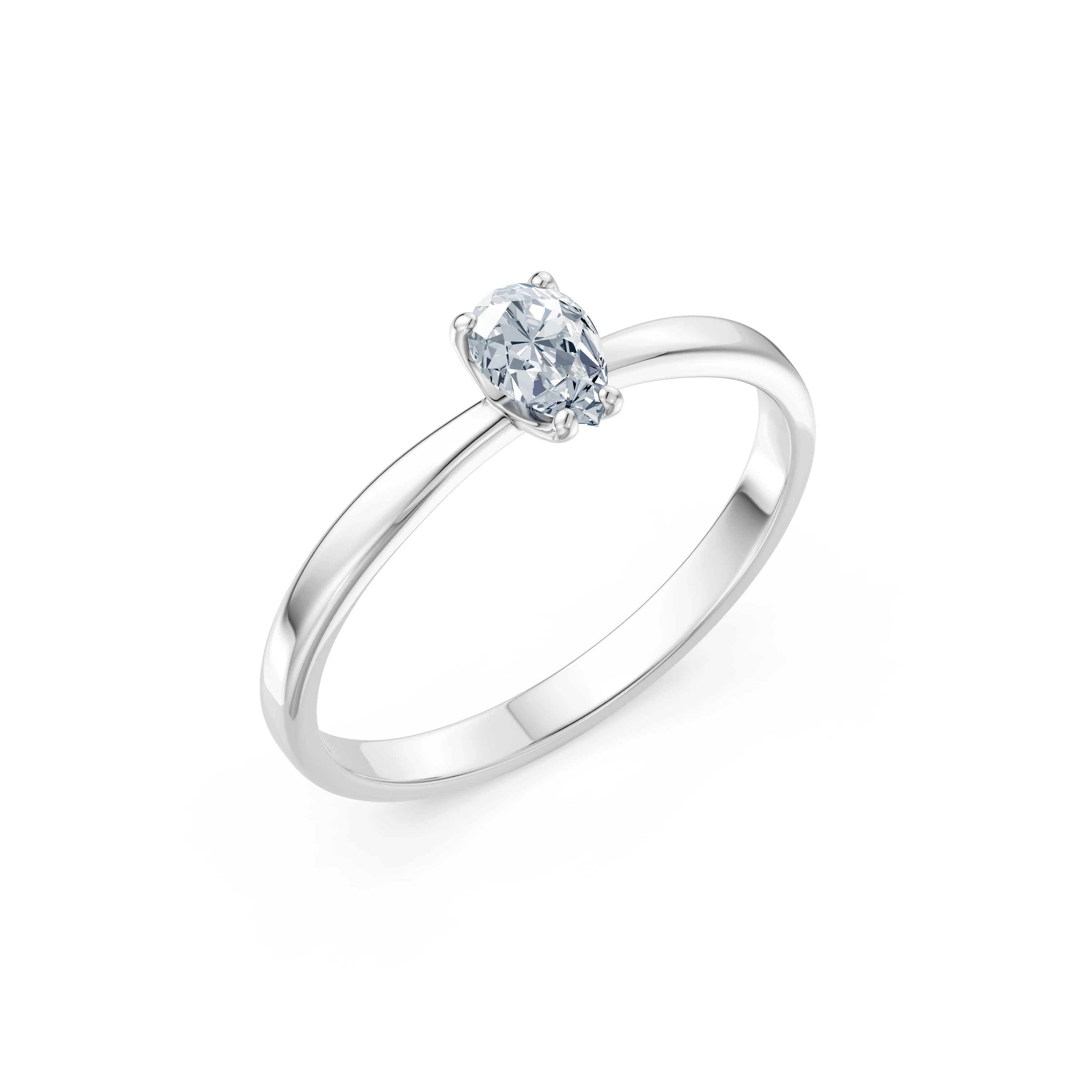 Inel de logodnă solitaire din aur cu diamant natural, diamant central de 0.3 ct, G/SI – Celestia Luminoasă