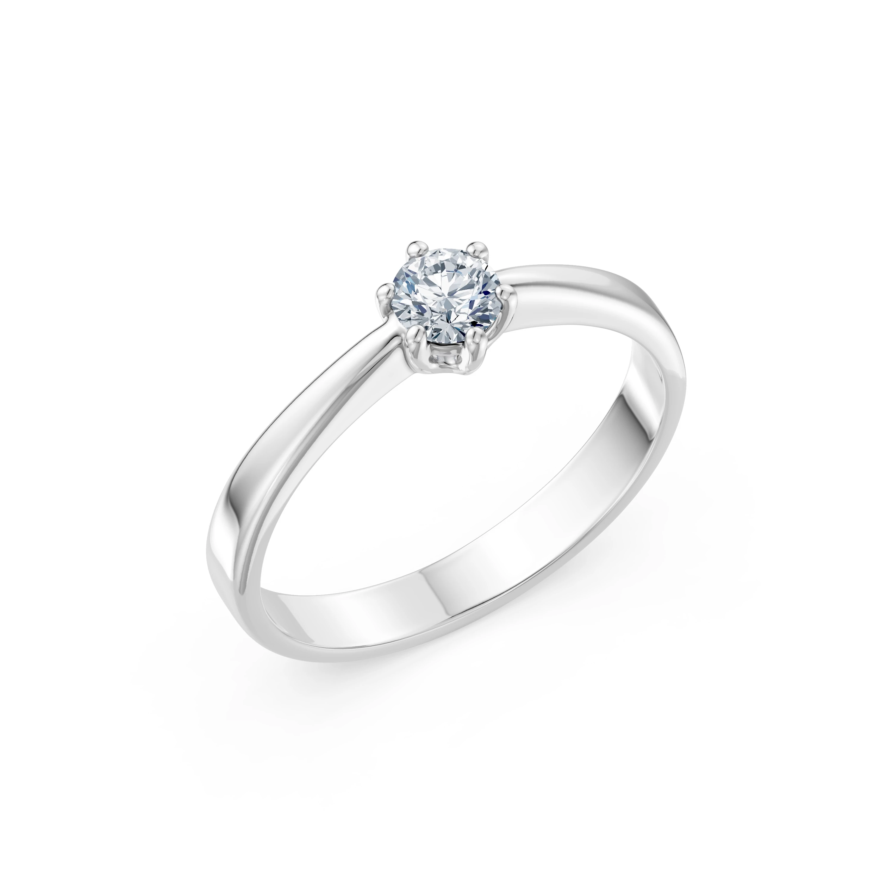 Inel de logodnă solitaire din aur 14k cu diamant natural, diamant central de 0.3 ct, G/SI – Florentina Armonioasă