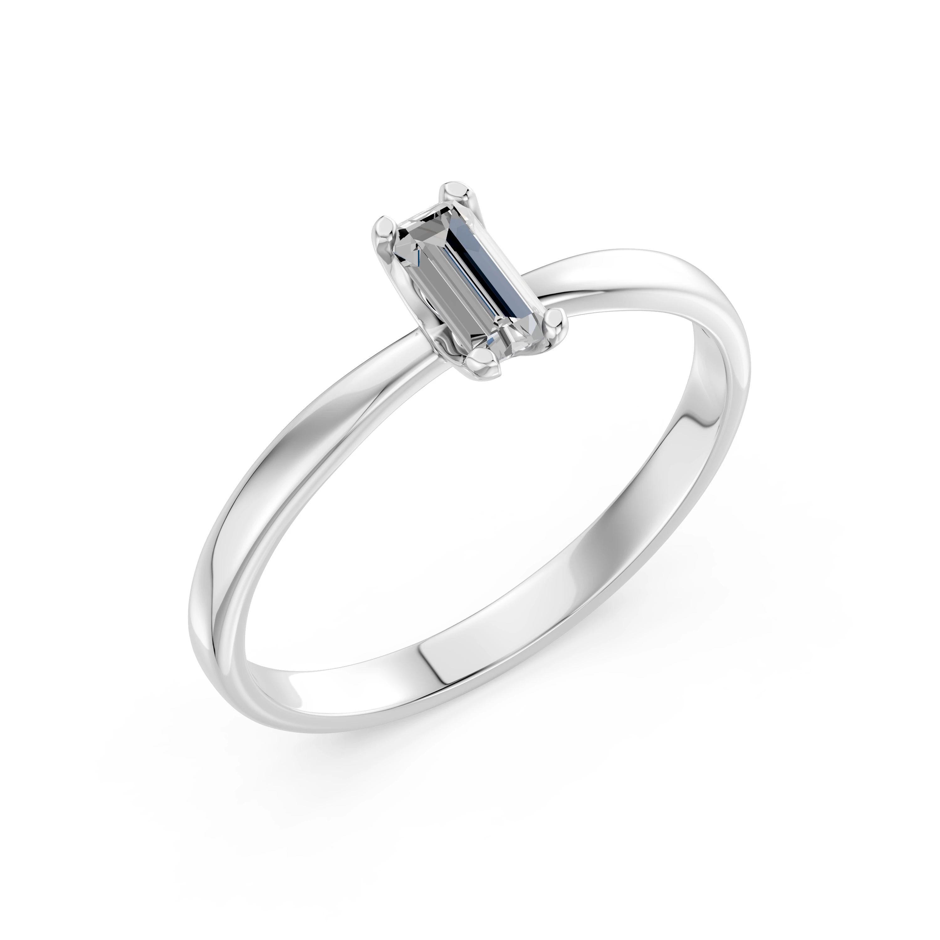 Inel de logodnă solitaire din aur 14k cu diamant natural, diamant central de 0.3 ct, G/SI – Florentina Divină